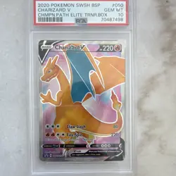The Pokemon Company Charizard V SWSH050 Champions Path Promo Full Art PSA 10 ENG - Image 1