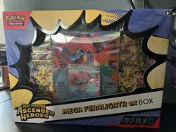 Pokemon 3x Lot Ascended Heroes Mega ex Box Set Meganium ~Emboar~ Feraligatr TCG - Image 2