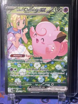 Pokemon Lillie's Clefairy ex 184/159 JTG Special Illustration Rare NM English - Image 1