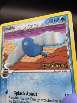 Swablu 65/101 EX Dragon Frontiers Holo 2006 Delta Species Stamped Pokemon - LP - Image 3