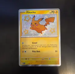 Pokemon TCG Pokemon Pikachu Paldean Fates Shiny Rare Holo #131/091 - Image 1