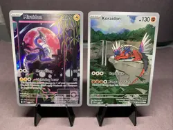 Pokemon TCG Full Art Holo Rare Miraidon 013 & Koraidon 014 S&V Promos NM - Image 1
