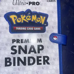 Ultra PRO Pokemon 4 Pocket Premium Snap Binder Blue Premium Leatherette Cover - Image 2