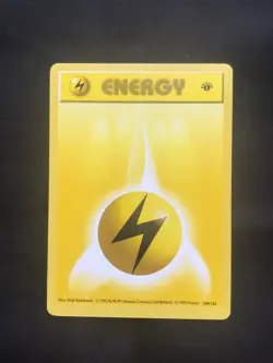 Pokemon Cards: Base Set 1st Edition Common: Lightning Energy 100/102 - Image 1