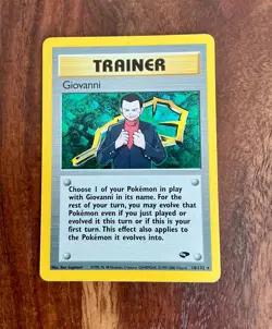 GIOVANNI Holo 18/132 Gym Challenge Pokemon Card EXC/NEAR MINT - Image 1