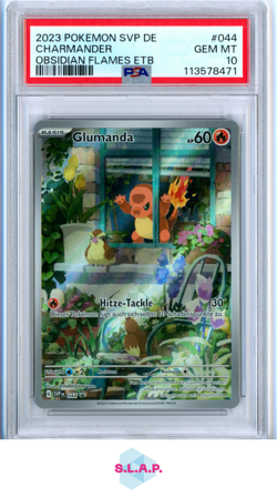 GLUMANDA POKEMON SVP044 2023 OBSIDIAN FLAMES MINT DEUTSCH PSA 10 - Image 1