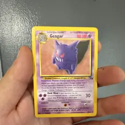 Pokemon TCG Gengar Fossil 20/62 Rare Regular Unlimited 80 HP English 1999 - Image 1