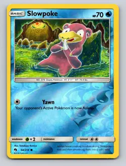 Slowpoke 54/214 Common Lost Thunder Pokemon Reverse Holo NM Komiya Art - Image 1