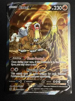 Entei V Holo Ultra Rare SWSH: Crown Zenith: Galarian Gallery GG36/GG70 Pokemon - Image 1