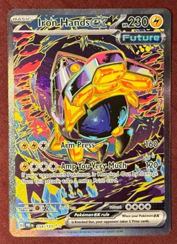 2025 Pokemon Prismatic Evolutions Iron Hands ex 154/131 English - Image 1