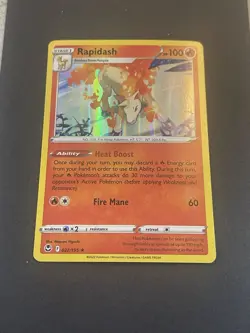 Holo Rapidash 022/195 Rare Silver Tempest Pokemon TCG - Image 1