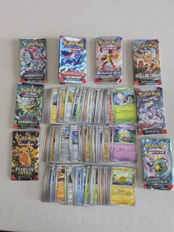 Pokemon Scarlet and Violet Holos And Reverse Holo Lot of 150 Cards - Image 1
