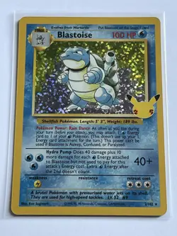 Blastoise 2 / 102 Pokemon Celebrations Classics 2021 Mint - 9.0 + Holo Rare - Image 2