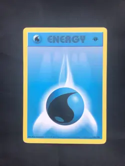 Pokemon Cards: Base Set 1st Edition Common: Water Energy 102/102 - Image 1