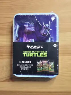 MTG TMNT Teenage Mutant Ninja Turtles Tin Sealed 3 Play Boosters Shredder Tin - Image 1