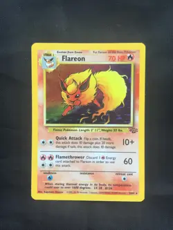 Pokemon Cards: Jungle Rare Holo: Flareon 3/64 - Image 1