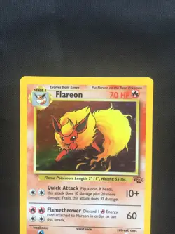 Pokemon Cards: Jungle Rare Holo: Flareon 3/64 - Image 2