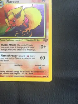 Pokemon Cards: Jungle Rare Holo: Flareon 3/64 - Image 5