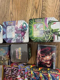 Pokemon TCG Tins Lot And Packs Lot - New- Surging Sparks Phantasmal Flames More - Image 2