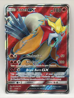 Pokemon Entei GX 71/73 Full Art Holo Rare Shining Legends 2017 - NM - Image 1