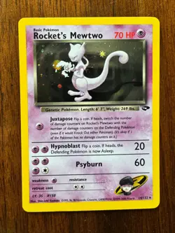 Pokemon TCG Rocket's Mewtwo 14/132 Gym Challenge Holo Vintage Rare Pokemon Card - Image 1