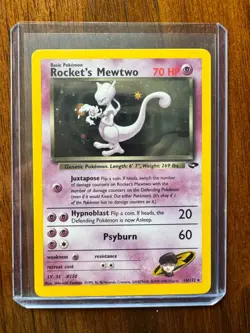 Pokemon TCG Rocket's Mewtwo 14/132 Gym Challenge Holo Vintage Rare Pokemon Card - Image 3