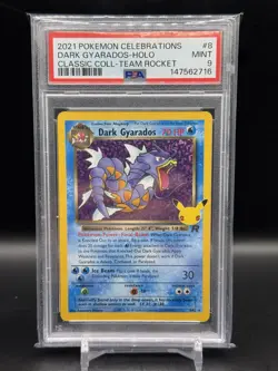 2021 POKEMON CELEBRATIONS CLASSIC COLLECTION #8 DARK GYARADOS-HOLO PSA 9 - Image 1