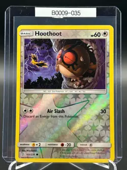 Pokemon TCG Hoothoot 165/236 Cosmic Eclipse Reverse Holo B0009-035 - Image 1