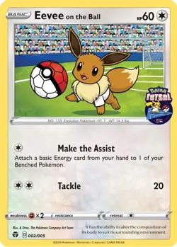 Eevee on the Ball - (Pokemon Futsal) 002/005 Miscellaneous Cards & Products Regular for sale online - Image 1
