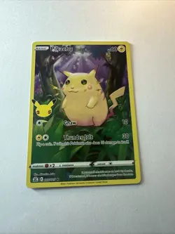 Pokemon Pikachu 005/025 Celebrations Holo Rare Base Set Art NM A2 - Image 1