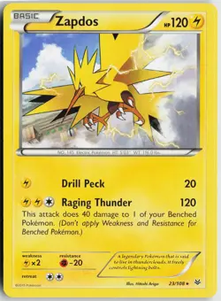LP Zapdos 23/108 Rare Roaring Skies Pokemon - Image 1