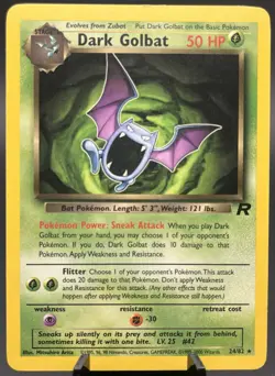 Dark Golbat 24/82 Team Rocket Rare WOTC Vintage 2000 Pokemon TCG NM at - Image 1