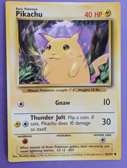 Pikachu Jumbo Promo Pl 58/102 1999-2000 Base Set Not For Play Use Pokemon VF/NM - Image 1