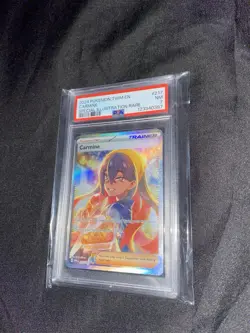 THE POKEMON CARMINE 217/167 SV06 TWILIGHT MASQUERADE SIR HOLO EN PSA 7 - Image 1