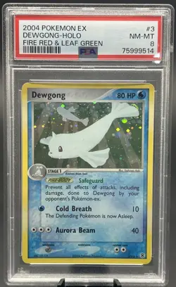 Dewgong 3/112 EX FireRed LeafGreen 2004 EX Pokemon TCG Graded PSA 8 - Image 1
