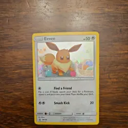 Pokemon TCG Eevee SM184 Promo Cosmos Holo English LP Mizue - Image 1