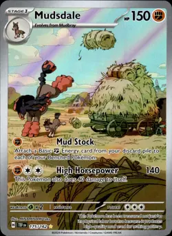 Mudsdale 175/162 Holo - Pokemon SV05: Temporal Forces - NM - Image 1