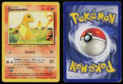 CHARMANDER 46/102 COMMON BASE SET UNLIMITED POKEMON HP - Image 3