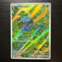 Bulbasaur 166/165 SV151 Illustration Rare Full Art Holo Pokemon TCG - Image 1