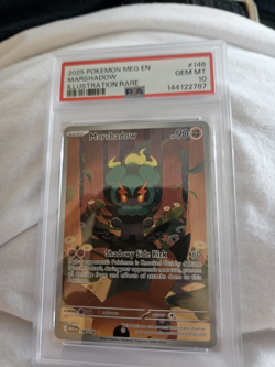 Pokemon 2025 MEG English Marshadow 146/132 Illustration Rare Holo PSA 10 - Image 1