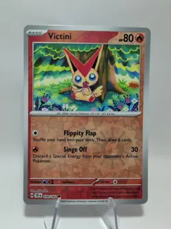 Victini 030/162 Reverse Holo Pokemon TCG Scarlet & Violet Temporal Forces - Image 1
