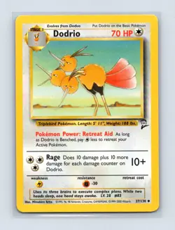 Dodrio 37/130 Uncommon Base Set 2 Pokemon Lightly Played - Image 1