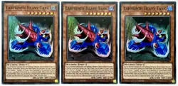 3 x MAZE-EN001 Labyrinth Heavy Tank - Super Rare 1st Edition Near Mint YuGiOh - Image 1