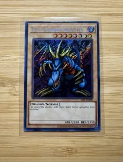 YuGiOh! Tri-Horned Dragon LOB-EN000 Secret Rare 25th Anniversary NM ✨ - Image 1
