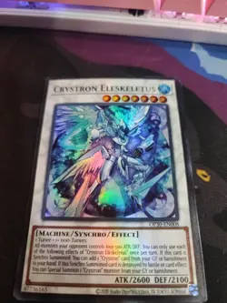 YuGiOh Crystron Eleskeletus OP30-EN008 super rare nm in hand - Image 1
