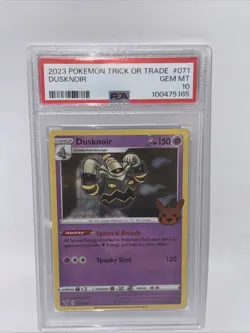 PSA 10 Dusknoir 071/185 Halloween 2023 Trick or Trade Holo Rare Pokemon Card - Image 1