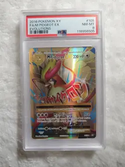 Pokemon Mega M Pidgeot EX 105/108 Full Art Holo Evolutions 2016 Card PSA 9 - Image 1