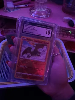 Pokemon TCG Crown Zenith Radiant Charizard Card 020/159 CGC Gem Mint 10 - Image 1