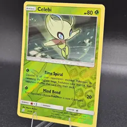 Celebi - 4/236 - Pokemon Unified Minds Sun & Moon Reverse Holo Rare Card 2019 - Image 2