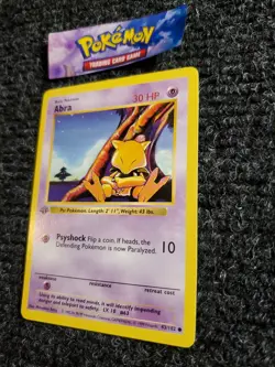 Abra - 43/102 - Pokemon Base Set Shadowless 1st Edition Card WOTC NM - Image 2